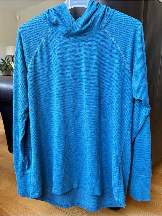 Kuhl Tops - Kuhl Aspira WL Blue Hooded Long-Sleeve Performance Shirt
